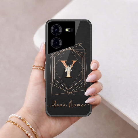 Tecno Pova 5 Pro Cover - Personalized Alphabet Series - HQ Ultra Shine Premium Infinity Glass Soft Silicon Borders Case