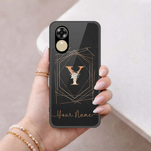 Oppo A17k Cover - Personalized Alphabet Series - HQ Ultra Shine Premium Infinity Glass Soft Silicon Borders Case