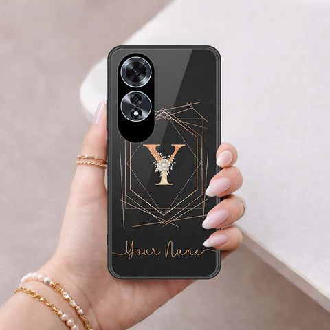 Oppo A60 Cover - Personalized Alphabet Series - HQ Ultra Shine Premium Infinity Glass Soft Silicon Borders Case