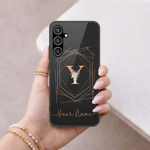 Samsung Galaxy S23 FE Cover - Personalized Alphabet Series - HQ Ultra Shine Premium Infinity Glass Soft Silicon Borders Case