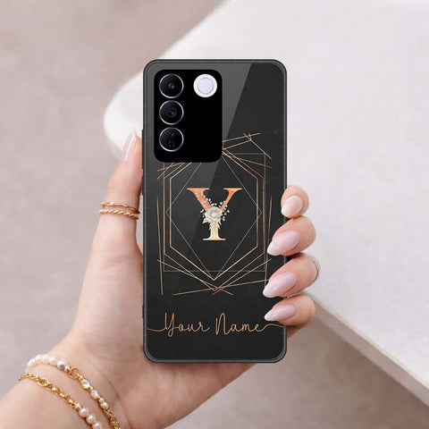 Vivo S16e Cover - Personalized Alphabet Series - HQ Ultra Shine Premium Infinity Glass Soft Silicon Borders Case