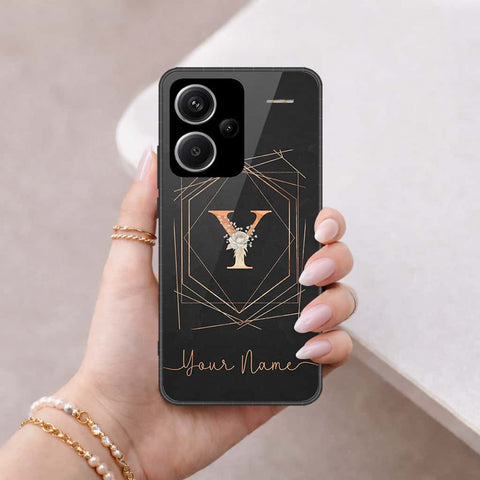 Xiaomi Redmi Note 13 Pro Plus 5G Cover - Personalized Alphabet Series - HQ Ultra Shine Premium Infinity Glass Soft Silicon Borders Case