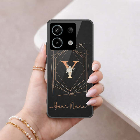 Xiaomi Redmi Note 13 Pro 4G Cover - Personalized Alphabet Series - HQ Ultra Shine Premium Infinity Glass Soft Silicon Borders Case