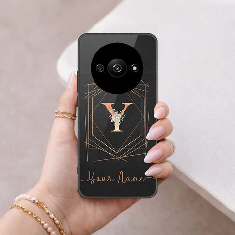 Xiaomi Redmi A3 Cover - Personalized Alphabet Series - HQ Ultra Shine Premium Infinity Glass Soft Silicon Borders Case