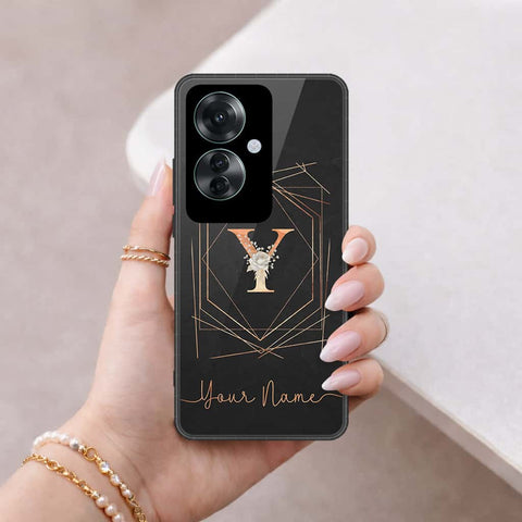 Oppo Reno 11F 5G Cover - Personalized Alphabet Series - HQ Ultra Shine Premium Infinity Glass Soft Silicon Borders Case
