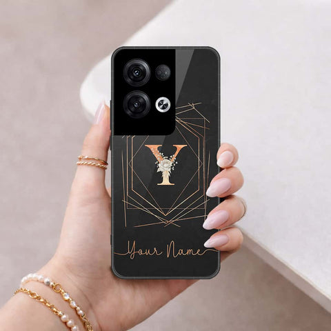 Oppo Reno 8 Pro Plus Cover - Personalized Alphabet Series - HQ Ultra Shine Premium Infinity Glass Soft Silicon Borders Case