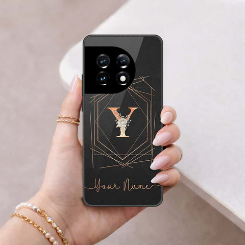 OnePlus Ace 2 Pro Cover - Personalized Alphabet Series - HQ Ultra Shine Premium Infinity Glass Soft Silicon Borders Case
