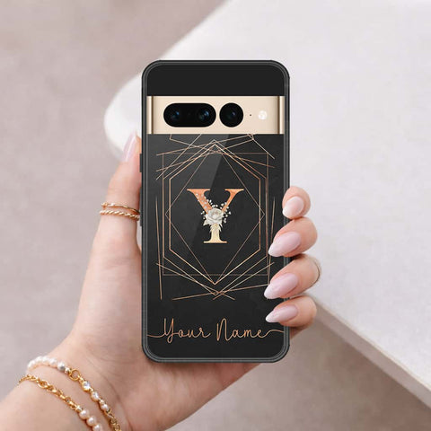 Google Pixel 7 Pro Cover - Personalized Alphabet Series - HQ Ultra Shine Premium Infinity Glass Soft Silicon Borders Case