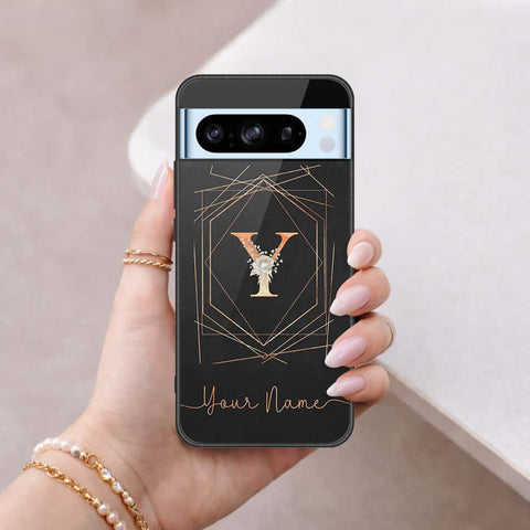 Google Pixel 8 Pro Cover - Personalized Alphabet Series - HQ Ultra Shine Premium Infinity Glass Soft Silicon Borders Case