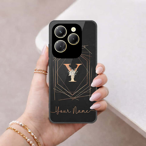 Tecno Spark 20 Pro Cover - Personalized Alphabet Series - HQ Ultra Shine Premium Infinity Glass Soft Silicon Borders Case