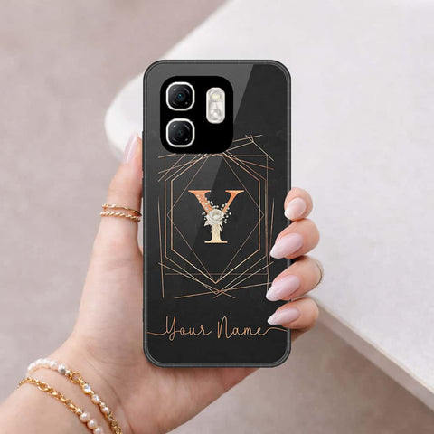 Infinix Smart 9 Cover - Personalized Alphabet Series - HQ Ultra Shine Premium Infinity Glass Soft Silicon Borders Case