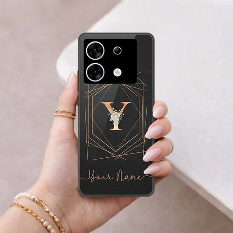 Infinix Zero 30 5G Cover - Personalized Alphabet Series - HQ Ultra Shine Premium Infinity Glass Soft Silicon Borders Case