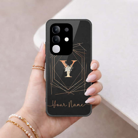Vivo T4x Cover - Personalized Alphabet Series - HQ Ultra Shine Premium Infinity Glass Soft Silicon Borders Case