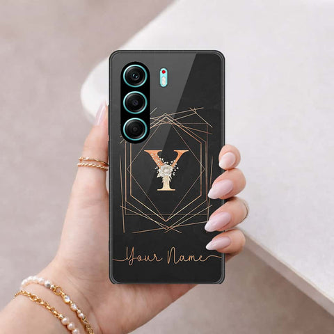 Tecno Camon 40 Pro 5G Cover - Personalized Alphabet Series - HQ Ultra Shine Premium Infinity Glass Soft Silicon Borders Case