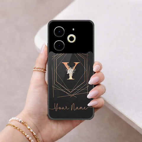 Tecno Pova 6 Cover - Personalized Alphabet Series - HQ Ultra Shine Premium Infinity Glass Soft Silicon Borders Case