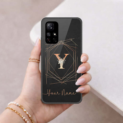 Xiaomi Redmi Note 11T 5G Cover - Personalized Alphabet Series - HQ Ultra Shine Premium Infinity Glass Soft Silicon Borders Case