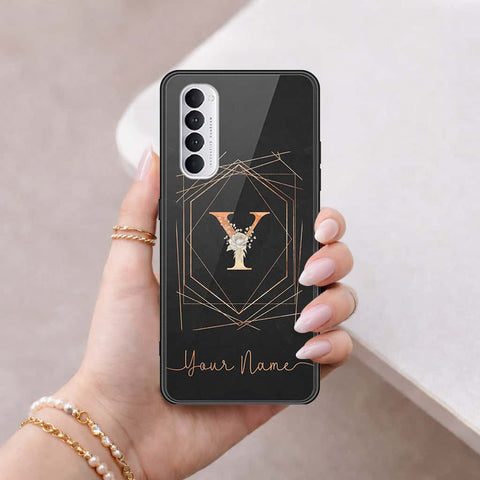 Oppo Reno 4 Pro Cover - Personalized Alphabet Series - HQ Ultra Shine Premium Infinity Glass Soft Silicon Borders Case