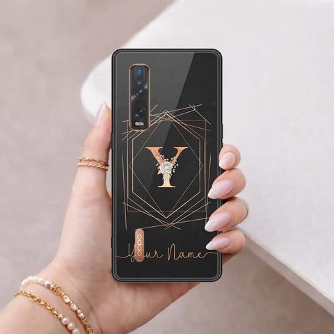 Oppo Find X2 Pro Cover - Personalized Alphabet Series - HQ Ultra Shine Premium Infinity Glass Soft Silicon Borders Case