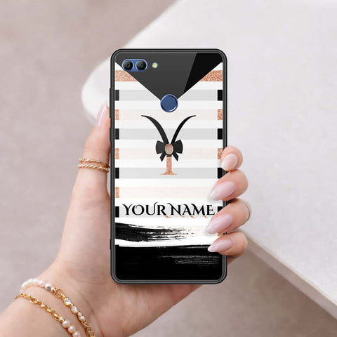 Huawei Enjoy 8 Plus Cover - Personalized Alphabet Series - HQ Ultra Shine Premium Infinity Glass Soft Silicon Borders Case