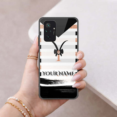 Xiaomi Redmi Note 10 Pro 4G Cover - Personalized Alphabet Series - HQ Ultra Shine Premium Infinity Glass Soft Silicon Borders Case