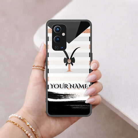 OnePlus 9 Pro Cover - Personalized Alphabet Series - HQ Ultra Shine Premium Infinity Glass Soft Silicon Borders Case