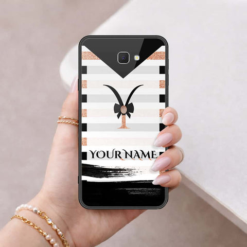 Samsung Galaxy J7 Prime Cover - Personalized Alphabet Series - HQ Ultra Shine Premium Infinity Glass Soft Silicon Borders Case