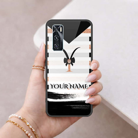 Vivo V20 SE Cover - Personalized Alphabet Series - HQ Ultra Shine Premium Infinity Glass Soft Silicon Borders Case