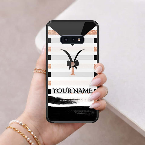 Samsung Galaxy S10e Cover - Personalized Alphabet Series - HQ Ultra Shine Premium Infinity Glass Soft Silicon Borders Case