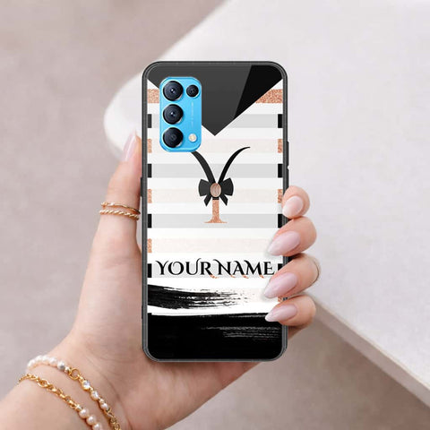 Oppo Find X3 Lite Cover - Personalized Alphabet Series - HQ Ultra Shine Premium Infinity Glass Soft Silicon Borders Case