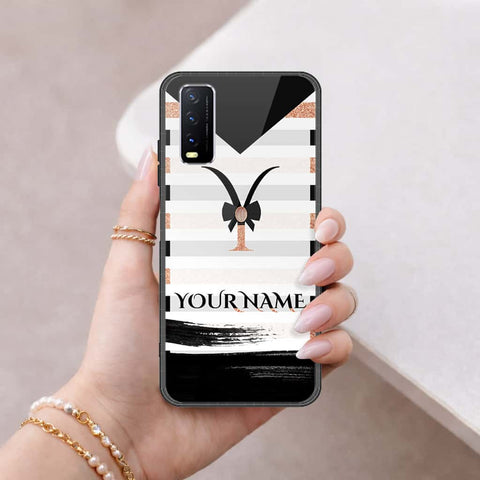 Vivo Y12a Cover - Personalized Alphabet Series - HQ Ultra Shine Premium Infinity Glass Soft Silicon Borders Case