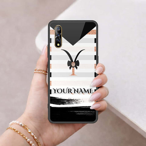 vivo Z5 Cover - Personalized Alphabet Series - HQ Ultra Shine Premium Infinity Glass Soft Silicon Borders Case