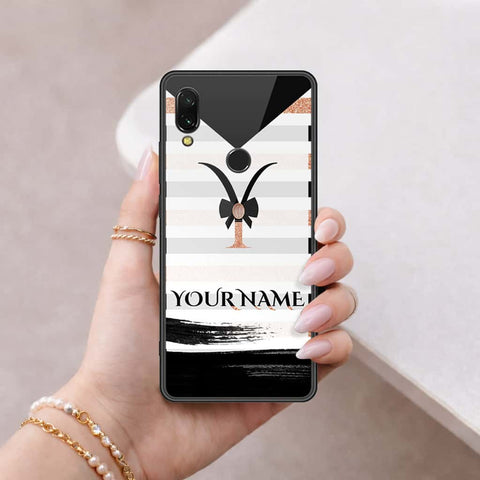 Xiaomi Redmi 7 Cover - Personalized Alphabet Series - HQ Ultra Shine Premium Infinity Glass Soft Silicon Borders Case