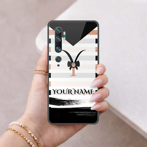 Xiaomi Mi CC9 Pro Cover - Personalized Alphabet Series - HQ Ultra Shine Premium Infinity Glass Soft Silicon Borders Case