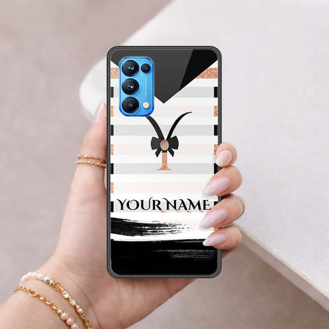 Oppo Reno 5 Pro 5G Cover - Personalized Alphabet Series - HQ Ultra Shine Premium Infinity Glass Soft Silicon Borders Case