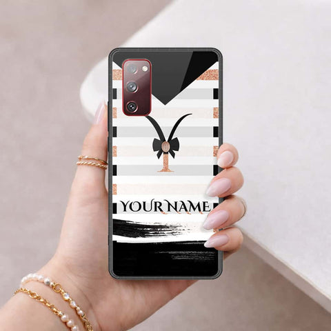Samsung Galaxy S20 FE Cover - Personalized Alphabet Series - HQ Ultra Shine Premium Infinity Glass Soft Silicon Borders Case