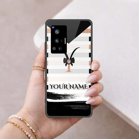 Vivo X70 Pro Cover - Personalized Alphabet Series - HQ Ultra Shine Premium Infinity Glass Soft Silicon Borders Case