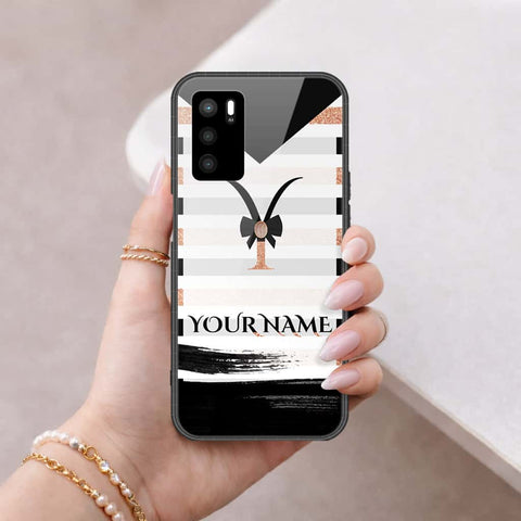Oppo A16 Cover - Personalized Alphabet Series - HQ Ultra Shine Premium Infinity Glass Soft Silicon Borders Case