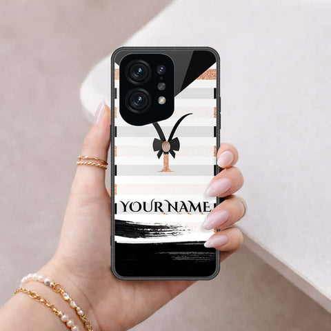 Oppo Find X5 Cover - Personalized Alphabet Series - HQ Ultra Shine Premium Infinity Glass Soft Silicon Borders Case