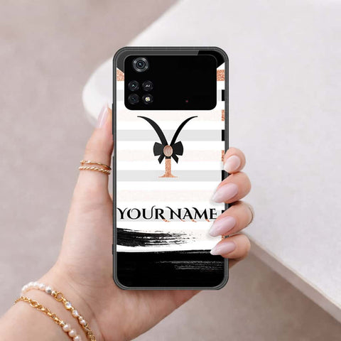 Xiaomi Poco M4 Pro Cover - Personalized Alphabet Series - HQ Ultra Shine Premium Infinity Glass Soft Silicon Borders Case