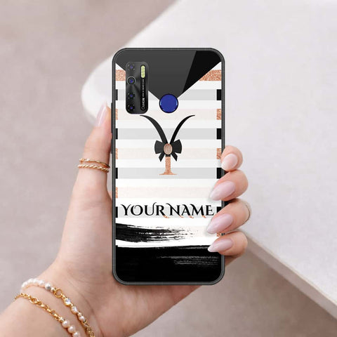 Tecno Camon 15 Air Cover - Personalized Alphabet Series - HQ Ultra Shine Premium Infinity Glass Soft Silicon Borders Case