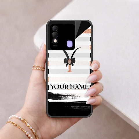 Tecno Spark 8 Cover - Personalized Alphabet Series - HQ Ultra Shine Premium Infinity Glass Soft Silicon Borders Case