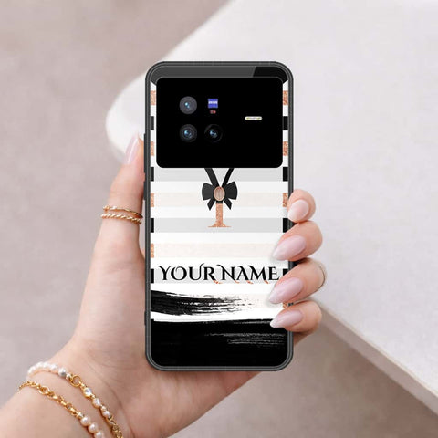 Vivo X80 Cover - Personalized Alphabet Series - HQ Ultra Shine Premium Infinity Glass Soft Silicon Borders Case
