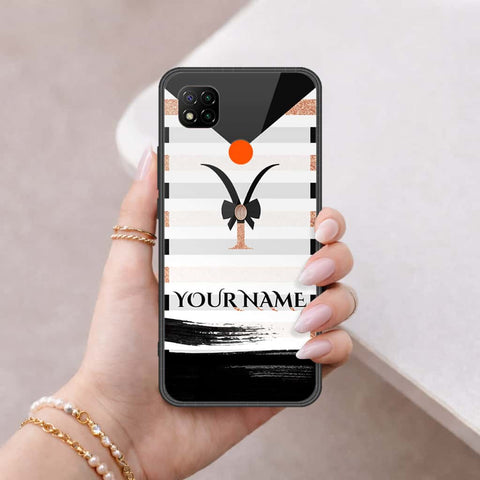 Xiaomi Redmi 9C Cover - Personalized Alphabet Series - HQ Ultra Shine Premium Infinity Glass Soft Silicon Borders Case