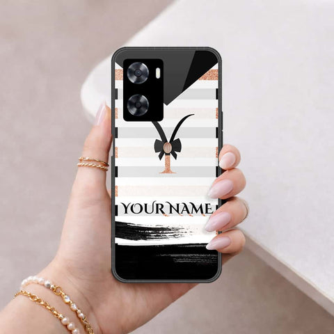 Oppo A77s Cover - Personalized Alphabet Series - HQ Ultra Shine Premium Infinity Glass Soft Silicon Borders Case