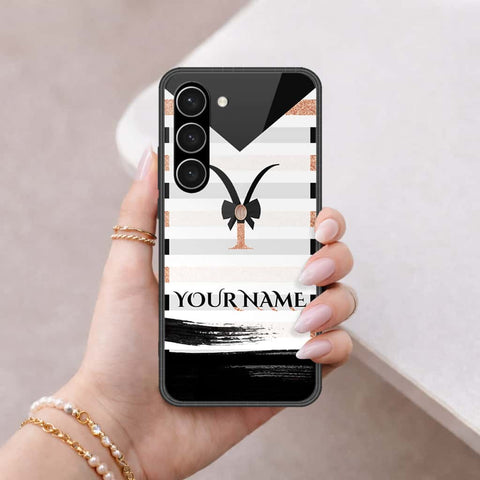 Samsung Galaxy S23 Plus 5G Cover - Personalized Alphabet Series - HQ Ultra Shine Premium Infinity Glass Soft Silicon Borders Case