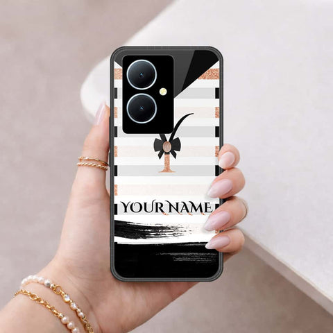 Vivo V29 Lite Cover - Personalized Alphabet Series - HQ Ultra Shine Premium Infinity Glass Soft Silicon Borders Case
