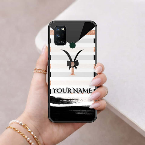 Realme C17 Cover - Personalized Alphabet Series - HQ Ultra Shine Premium Infinity Glass Soft Silicon Borders Case