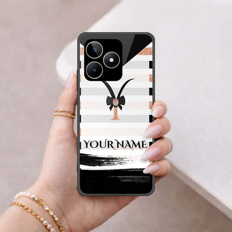 Realme C53 Cover - Personalized Alphabet Series - HQ Ultra Shine Premium Infinity Glass Soft Silicon Borders Case