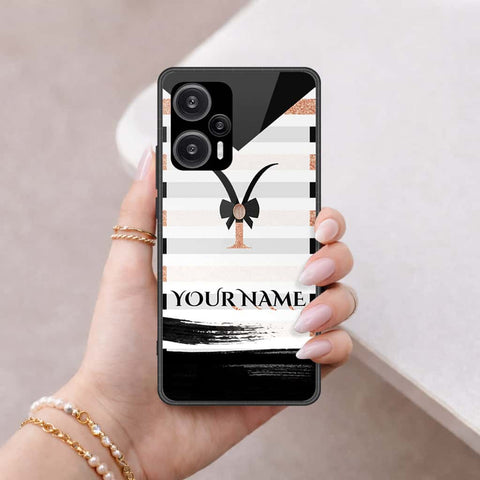 Xiaomi Poco F5 Cover - Personalized Alphabet Series - HQ Ultra Shine Premium Infinity Glass Soft Silicon Borders Case