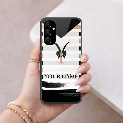 Samsung Galaxy M14 4G Cover - Personalized Alphabet Series - HQ Ultra Shine Premium Infinity Glass Soft Silicon Borders Case